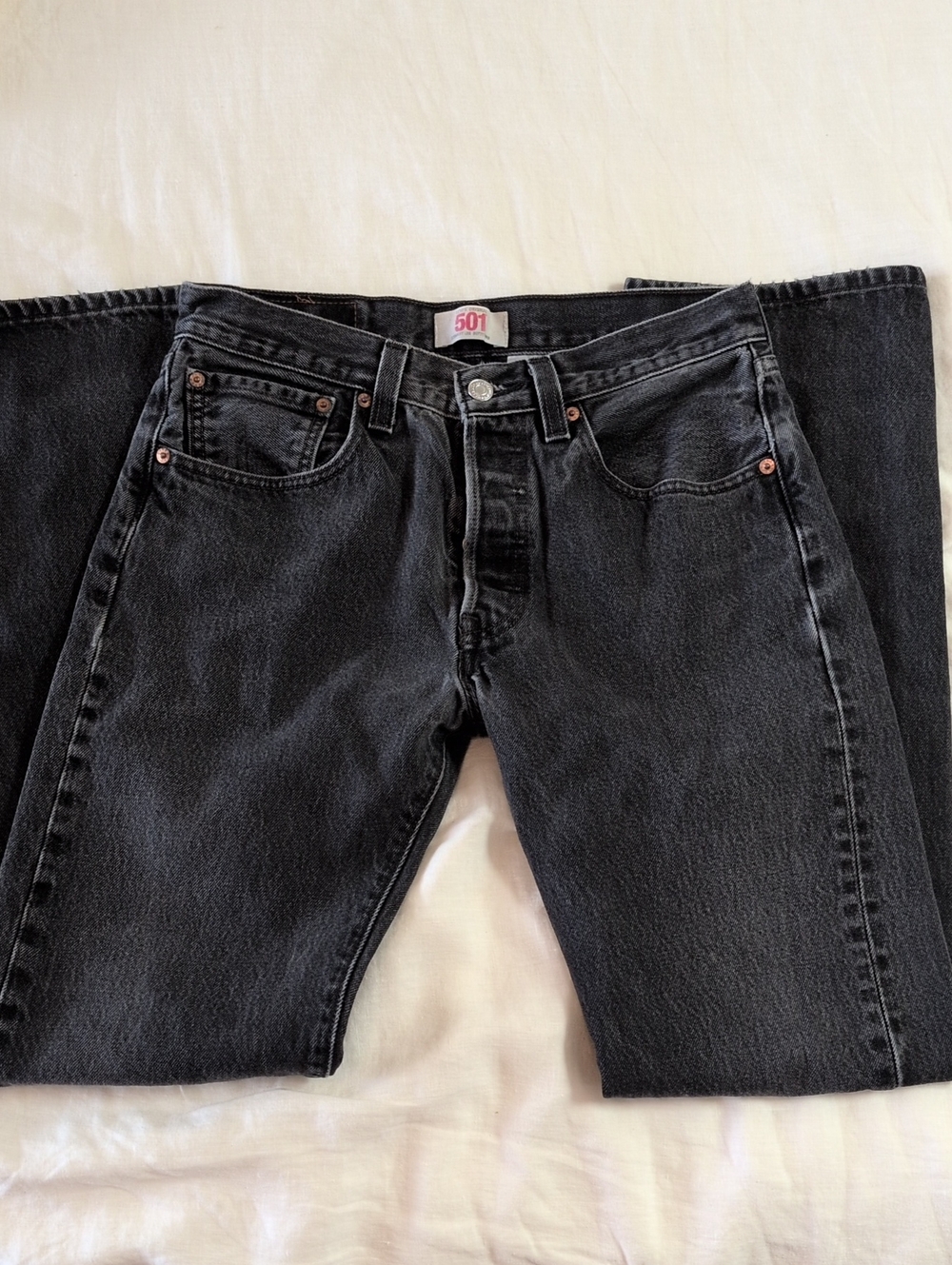 Levi's Vintage Black Straight-Leg Jeans
